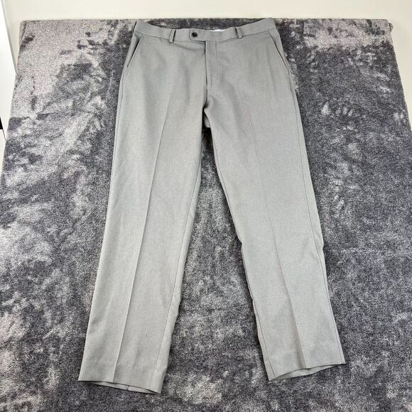 Peter Millar Wicking Golf Pants Chino Men's 36X34 (36X31) Light Gray - Picture 1 of 14
